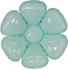 Шар Мини-фигура Цветок, Ромашка, Бирюзовый (в упаковке)